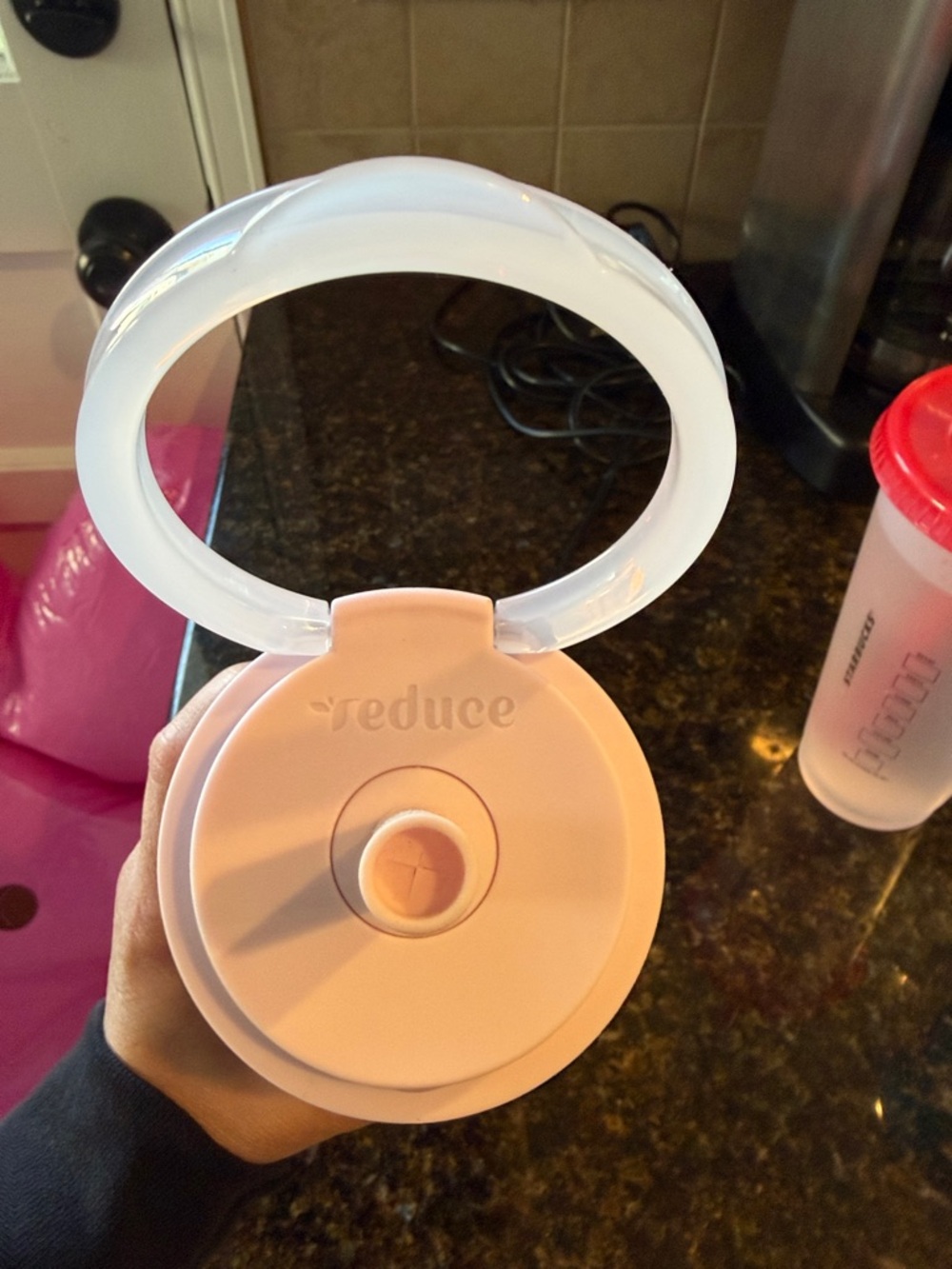 NWT Reduce Pink Insulated Tumbler with Straw 24oz - Picture 2 of 2